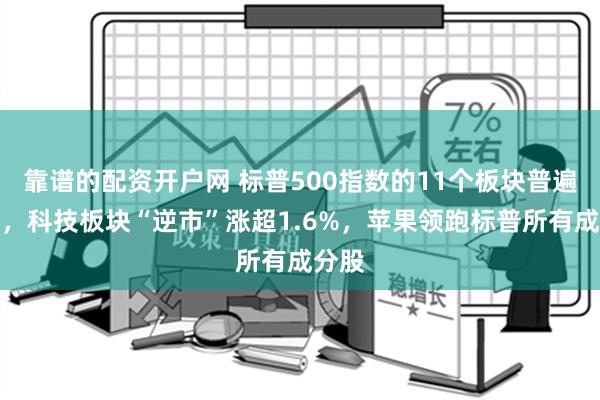 靠谱的配资开户网 标普500指数的11个板块普遍收跌，科技板块“逆市”涨超1.6%，苹果领跑标普所有成分股